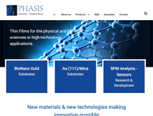 Tablet Screenshot of phasis.ch